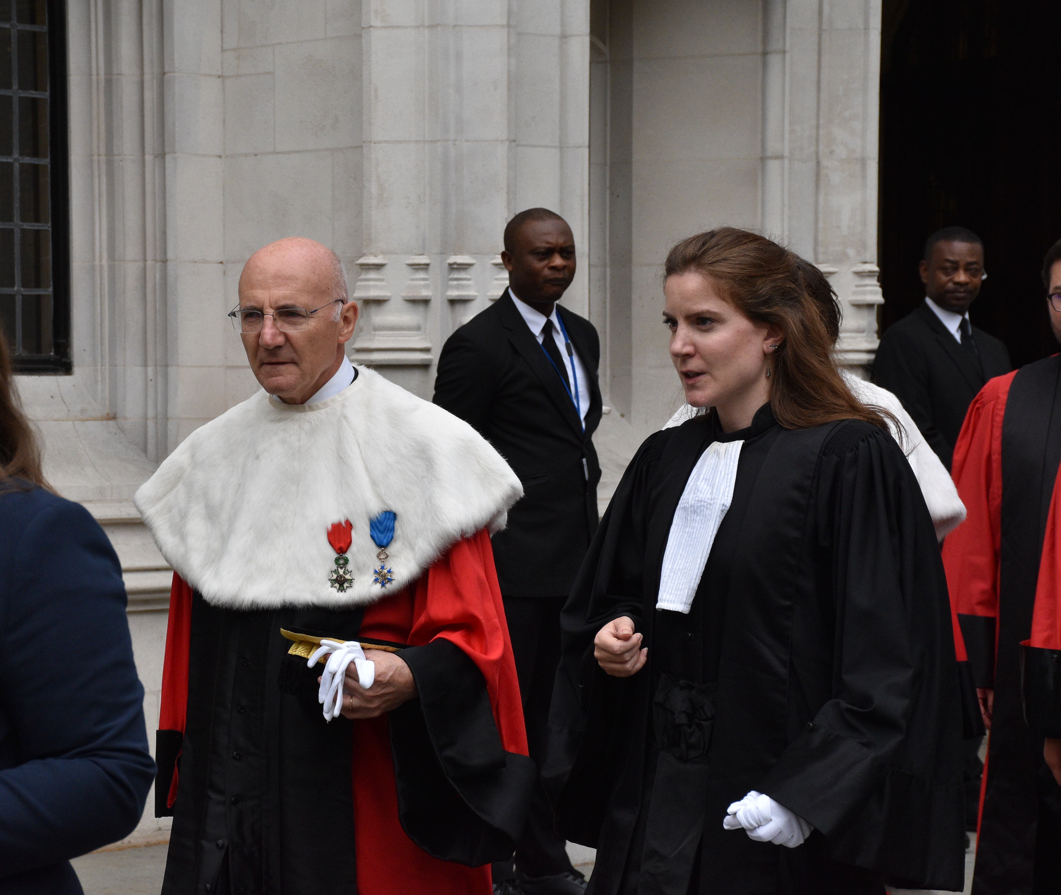 Photo of visiting judges from the Cour de cassation processing to the Opening of the Legal Year ceremony